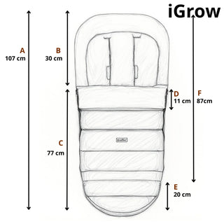 Regulowany śpiworek iGrow Scandi 0-36m brown