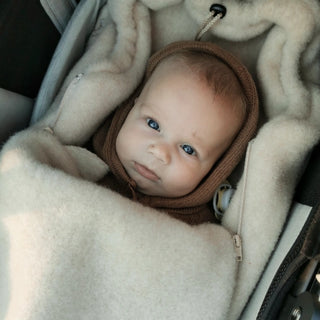 Śpiworek wełniany do wózka i fotelika samochodowego Zaffiro - Mini Sierra 0–18m beige