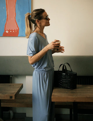FRANCIS & HENRY Boyfriend Pants · stormy blue