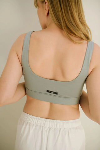 dropless. nieprzemakalny biustonosz do karmienia - soft bra - szałwia