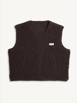 Happymess Kamizelka merino - Chocolate Brown