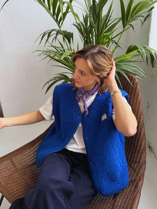 Happymess Kamizelka merino - Cobalt