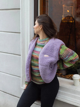 Happymess kamizelka merino Lilac Cloud